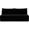A black sofa is shown against a white background. Voir les images du produit