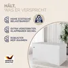 CASARIA® Sitzbank mit Stauraum Faltbar Weiß 80x40x40cm Produktbild-Vorschau 3