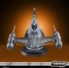 A Star Wars N-1 Starfighter collectible on a display stand against an orange gradient background. Náhled obrázku produktu