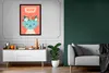 MuchoWow® Gerahmtes Poster Katze - Blumen - Blau 60x90 cm - Produktbild-Vorschau 5