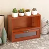Organizer stołowy Vintage, gablota biurkowa z litego Podgląd zdjęcia produktu 5