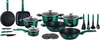 A collection of cookware and kitchen utensils arranged on a white background. Produktbild-Vorschau