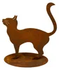 Edelrost Gartenfigur Katze - Rost Gartendeko Katzen Metall Produktbild-Vorschau 1
