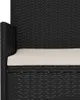 vidaXL Gartenbank 2-Sitzer mit Kissen Schwarz Poly Rattan Produktbild-Vorschau 8