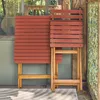 sweeek - Gartentisch aus Akazienholz, 2 Klappstühle - Produktbild-Vorschau 3
