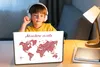 MuchoWow® Laptop Aufkleber Sticker Cover Weltkarte - Rot - Produktbild-Vorschau 3