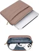 A collage showing a laptop bag from the outside with a laptop partially inserted, and from the inside with accessories. Produktbild-Vorschau