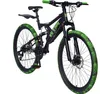 WYNN Mountainbike Fully 26 Zoll FLY1.0 schwarz-grün Produktbild-Vorschau 2