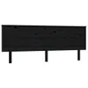 Kopfteil Schwarz 204x6x82,5 cm Massivholz Kiefer Produktbild-Vorschau 1