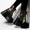 ASKSA Femmes Bottines Plaftorm Bottes à fermeture éclair Voir les images du produit 2