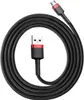 A coiled black and red USB to micro USB cable on a white background. Náhled obrázku produktu