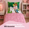 Bibi und Tina Bettwäsche für Mädchen 135x200 80x80 cm Rosa Produktbild-Vorschau 2