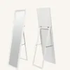 Two views of a white floor mirror with a stand. Náhľad obrázku produktu