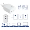 Ładowarka USB AK-CH-19 2x USB-C PD 5-12V / max. 3A 40W Podgląd zdjęcia produktu 4