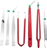 7 tlg Pinzetten Set Feinmechaniker Präzision Modelbau Hobby Produktbild-Vorschau 2