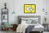 MuchoWow® Gerahmtes Poster Wolf - Gelb - Raubtier 80x60 cm Produktbild-Vorschau 4