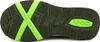 The underside of a green and lime green athletic shoe sole. Voir les images du produit