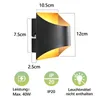 ZMH Wandleuchte Innen Wandlampe Schwarz Gold Up Down Flur Produktbild-Vorschau 2