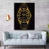 Pop Art Uhr Gold Style Leinwandbild Wandbild Kunstdruck XXL Produktbild-Vorschau 2