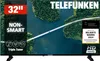 A television screen displaying a scenic landscape with a bridge and trees. Produktbild-Vorschau