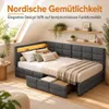 INONEFT Dagbed/kinderbed 90x200 cm met LED-verlichting en Productafbeelding-voorbeeld 2