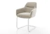 DELIFE Freischwinger Pejo-Flex Webstoff Soft Beige Produktbild-Vorschau 1