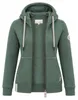 Baumfuchs Damen Sweatjacke mit Kapuze - Kapuzenjacke Grün, Produktbild-Vorschau 5