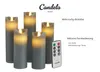 Candela Lights LED Kerzen 5er Set Stumpenkerze Grau Produktbild-Vorschau 5