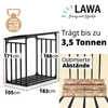 Kaminholzunterstand außen Metall mit Designdach Produktbild-Vorschau 2