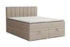 BOXBETT DAVID 160/200 Velour Beige mit einer Matratze H4 Produktbild-Vorschau 1