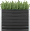 A raised garden bed filled with green plants. Produktbild-Vorschau