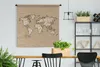 MuchoWow® Wandteppich Wandbehang Weltkarte - Braun - Weiß - Produktbild-Vorschau 3
