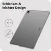 A clear protective case for a tablet is shown from a diagonal angle. Produktbild-Vorschau