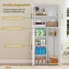COSTWAY Besenschrank 70cm, Mehrzweckschrank, Hochschrank Produktbild-Vorschau 4
