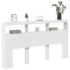 The Living Store LED-Kopfteil mit Ablagen Weiß 180x17x102 Produktbild-Vorschau 6