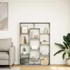 vidaXL Bücherregal Grau Sonoma 102x29x143 cm Holzwerkstoff Produktbild-Vorschau 3