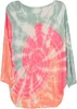 styleBREAKER Damen Feinstrick Poncho mit Batik Muster, 3/4 Produktbild-Vorschau 1