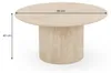 Couchtisch TEBUR, rund 80 cm in Travertinoptik, Beige - Produktbild-Vorschau 6