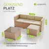 Juskys Polyrattan Lounge Punta Cana M creme – Gartenlounge Produktbild-Vorschau 4