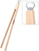 Dřevěné grilovací kleště 48 cm s otvírákem Náhled obrázku produktu 1