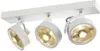 A white track light fixture with three adjustable spotlights is shown against a white background. Podgląd zdjęcia produktu