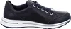 A side view of a navy blue leather sneaker with a white sole. Náhľad obrázku produktu