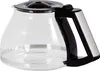A clear glass coffee pot with a black handle and silver accents. Anteprima dell’immagine prodotto