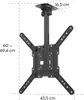 Supporto a soffitto per TV girevole e regolabile in altezza Anteprima dell’immagine prodotto 2