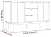 vidaXL Příborník OTTA 113,5x43x73 cm borovicový masiv Náhled obrázku produktu 6