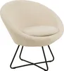 Sessel Cezar teddy stoff - creme/schwarz Produktbild-Vorschau 1