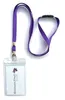 1x Ausweis-Set Ausweisset Umhängeband LILA Lanyard Produktbild-Vorschau 2