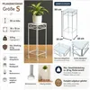 DanDiBo Blumenhocker Weiß Metall Eckig 50 cm Blumenständer Produktbild-Vorschau 2