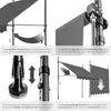 tectake® Klemmmarkise mit Handkurbel einfache Montage Produktbild-Vorschau 4