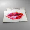 Bild auf Leinwand - Leinwandbild - Rote Lippen glänzend Produktbild-Vorschau 2